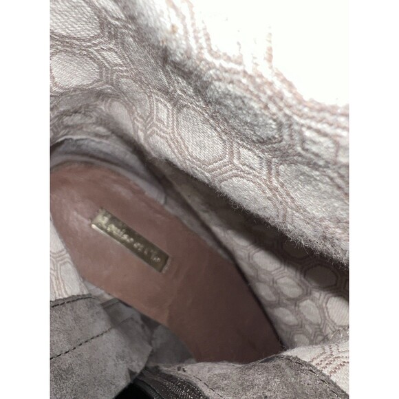 LOUISE ET CIE Suede Boots Womens 8M Zip Up Flat Tall Brown Leather Trim Riding - Picture 7 of 13